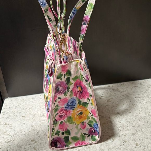Christian Siriano Multicolor Vibrant Floral Carry Bag Adjustable Crossbody Bag - Picture 4 of 10